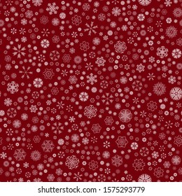 vector winter snow christmas seamless pattern