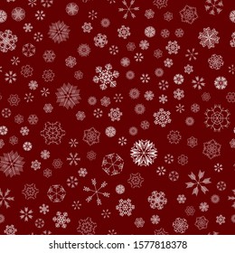 vector winter snow christmas seamless pattern
