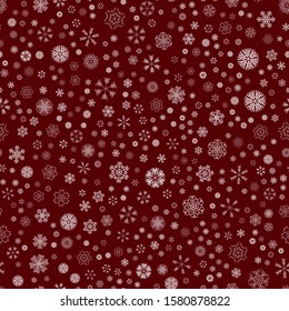 vector winter snow christmas seamless pattern