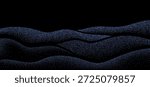 Vector Winter Snow Landscape Background. Abstract Mountain Waves Pattern. Sea Line with Grain Dot Texture. Japanese Cold Winter Night Landscape