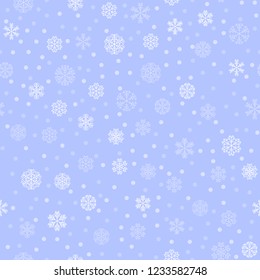 vector winter snow light seamless pattern