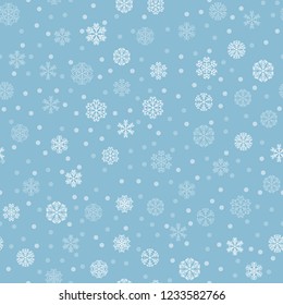 vector winter snow light seamless pattern
