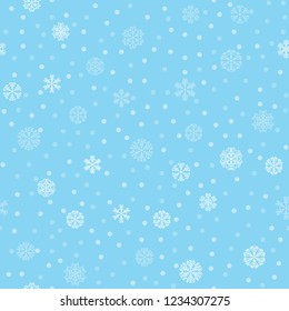 vector winter snow light seamless pattern