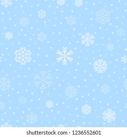 vector winter snow light seamless pattern