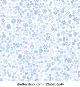 vector winter snow light seamless pattern - light blue