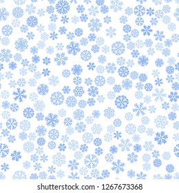 vector winter snow light seamless pattern - light blue