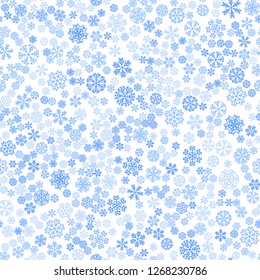 vector winter snow light seamless pattern - light blue