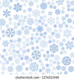 vector winter snow light seamless pattern - light blue