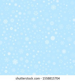 vector winter snow light seamless pattern