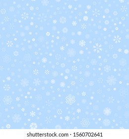 vector winter snow light seamless pattern