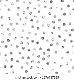 nevado de invierno vectorial patrón transparente - negro y blanco
