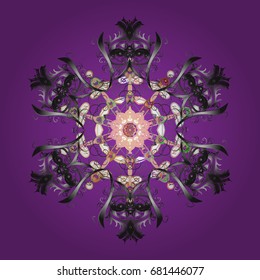 Vector winter snowflakes on colorful background. Flat design. Colorful snowflake Vector illustration. Snowflake icon, isolated. Vector illustration. Icons, labels.