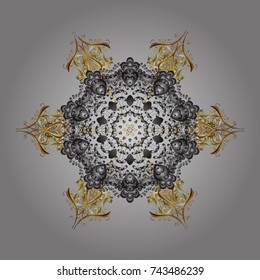 Vector winter snowflakes on colorful background. Snowflake icon, isolated. Vector snowflake icon. Vector illustration. Flat design.
