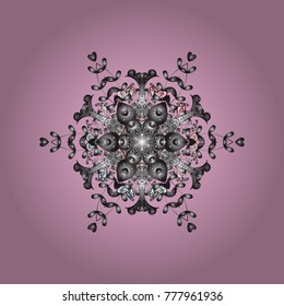 Vector winter snowflakes on colorful background. Icons, labels. Snowflake icon, isolated. Flat design. Colorful snowflake Vector illustration. Vector illustration.