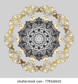 Vector winter snowflakes on colorful background. Flat design. Vector snowflake icon. Snowflake icon, isolated. Vector illustration.