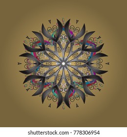 Vector winter snowflakes on colorful background. Flat design. Vector illustration. Vector snowflake icon. Snowflake icon, isolated.