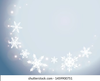 Vector winter snowy fairy background - ideally for New Year and Christmas card template