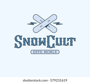 Vector winter sport snowboarding concept