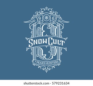 Vector winter sport snowboarding concept