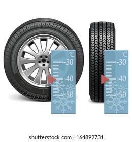 Vector winter tire