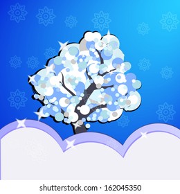 Vector winter tree