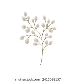 Acuarela de invierno vectorial sobre fondo blanco.