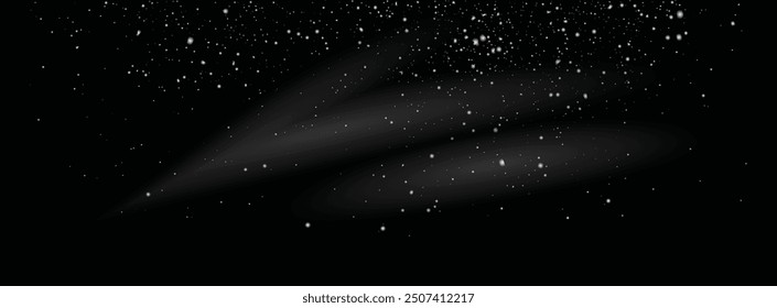 Vector winter white snowfall snowflakes background