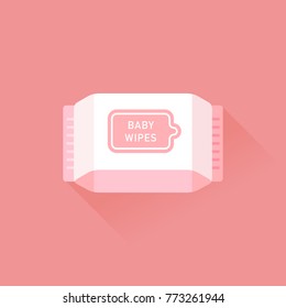 vector wipes package / wet tissue / isolated, sign and icon template