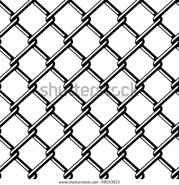 Vector Wire Fence Seamless Black Silhouette Stock Vector (Royalty Free ...