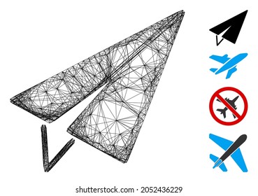 Vector wire frame freelance. Geometric wire frame 2D network generated with freelance icon, designed with crossed lines. Some bonus icons are added.