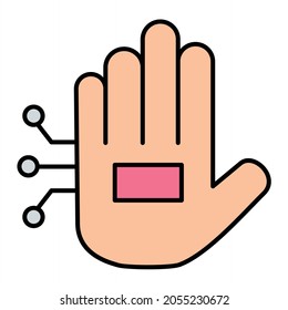 Vector Wired Gloves Filled Outline Icon Design
