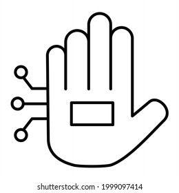 Vector Wired Gloves Outline Icon Design
