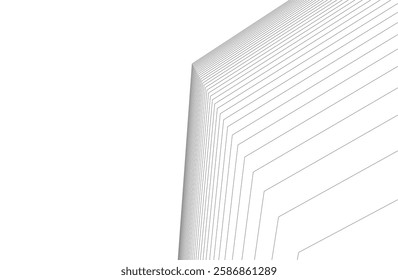 Vector Wireframe Architectural Drawings – Modern Building Sketches