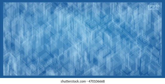 Vector wireframe background of 3D building. Abstract construction graphic idea.