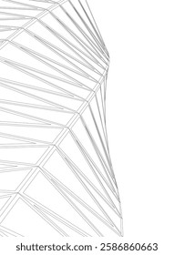 Vector Wireframe and Parametric Architecture – Futuristic Skyscrapers and Grid Structures