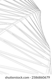 Vector Wireframe and Parametric Architecture – Futuristic Skyscrapers and Grid Structures
