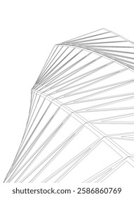 Vector Wireframe and Parametric Architecture – Futuristic Skyscrapers and Grid Structures