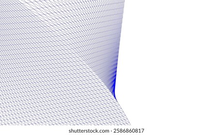 Vector Wireframe and Parametric Architecture – Futuristic Skyscrapers and Grid Structures