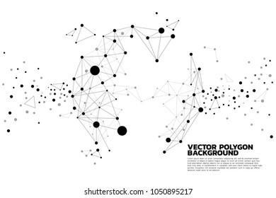 Vector Wireframe polygonal lines Connect dot Geometric sphere isolated on white background: Concept of Big Data, Connection, digital 