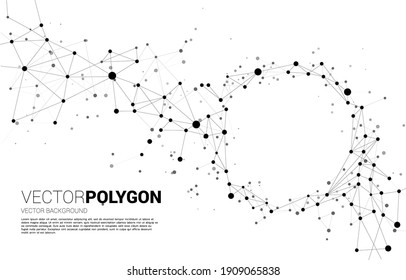 Vector Wireframe polygonal lines Connect dot Geometric sphere. Concept of Networking technology and futuristic style.