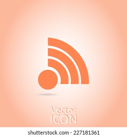 Vector Wireless Network Icon. Flat style. Made in vector