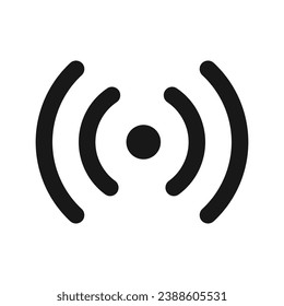 Vector wireless network symbol, wifi abstract vector icon.