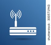 Vector wireless router icon wifi adsl ethernet modem hub .