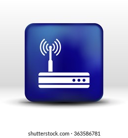 Vector wireless router icon wifi adsl ethernet modem hub .