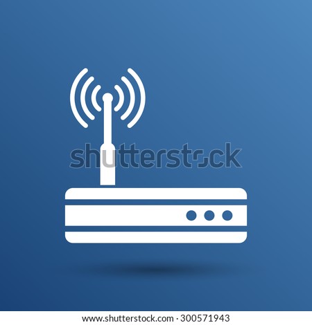 Vector wireless router icon wifi adsl ethernet modem hub .