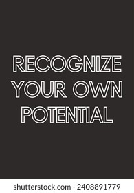 Vector wisdom Word Empowerment: Recognize your own potential