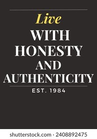 vector Wisdom words Integrity: Live with honesty and authenticity