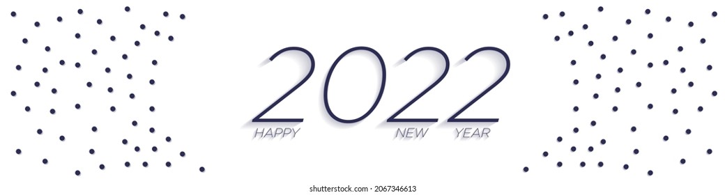 vector wish happy new year 2022 on a white background