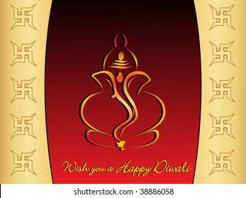 vector wish you a happy diwali greeting card for festival
