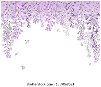 Vector Wisteria Flower Violet, Purple ,blossom ,flower Tunnel 